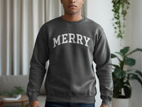 Load image into Gallery viewer, MERRY Text Print Cozy and Comfortable Sweatshirt