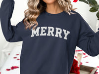 Load image into Gallery viewer, Festive Merry Graphic Printed Sweatshirt