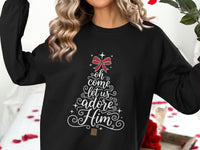 Load image into Gallery viewer, Oh Come Let Us Adore Him Christmas Tree Shirt