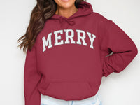 Load image into Gallery viewer, Merry Graphic Hoodie Perfect for Festive Season