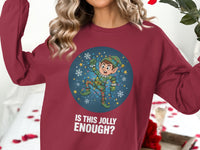 Load image into Gallery viewer, Is This Jolly Enough Elf Holiday Sweatshirt