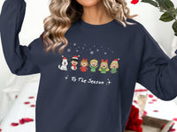 Load image into Gallery viewer, Festive Season Sweatshirt with Cute Holiday Characters