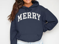 Load image into Gallery viewer, Merry Graphic Hoodie Perfect For Festive Holiday Season
