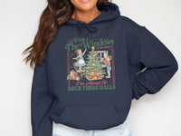 Load image into Gallery viewer, Festive Deck The Halls Christmas Hoodie Product