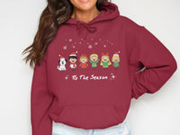 Load image into Gallery viewer, Tis The Season Holiday Cartoon Characters Hoodie