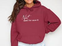 Load image into Gallery viewer, Not made for snow red hooded sweatshirt