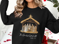 Load image into Gallery viewer, Nativity Scene The Greatest Gift of All Sweatshirt