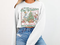 Load image into Gallery viewer, Festive Deck These Halls Christmas Sweatshirt Product