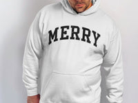 Load image into Gallery viewer, Merry Graphic Hoodie with Bold Statement Design