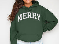 Load image into Gallery viewer, Merry Graphic Hoodie Festive Holiday Apparel