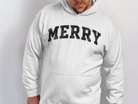 Load image into Gallery viewer, Merry Graphic Design Hoodie for Cozy Comfort