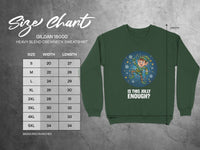 Load image into Gallery viewer, Christmas Elf Graphic Crewneck Sweatshirt Size Chart