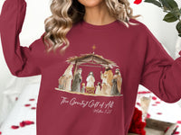 Load image into Gallery viewer, The Greatest Gift of All Matthew 1:21 sweatshirt