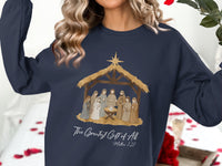 Load image into Gallery viewer, The Greatest Gift of All Nativity Scene Sweatshirt