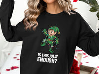 Load image into Gallery viewer, Is This Jolly Enough Black Sweatshirt Product